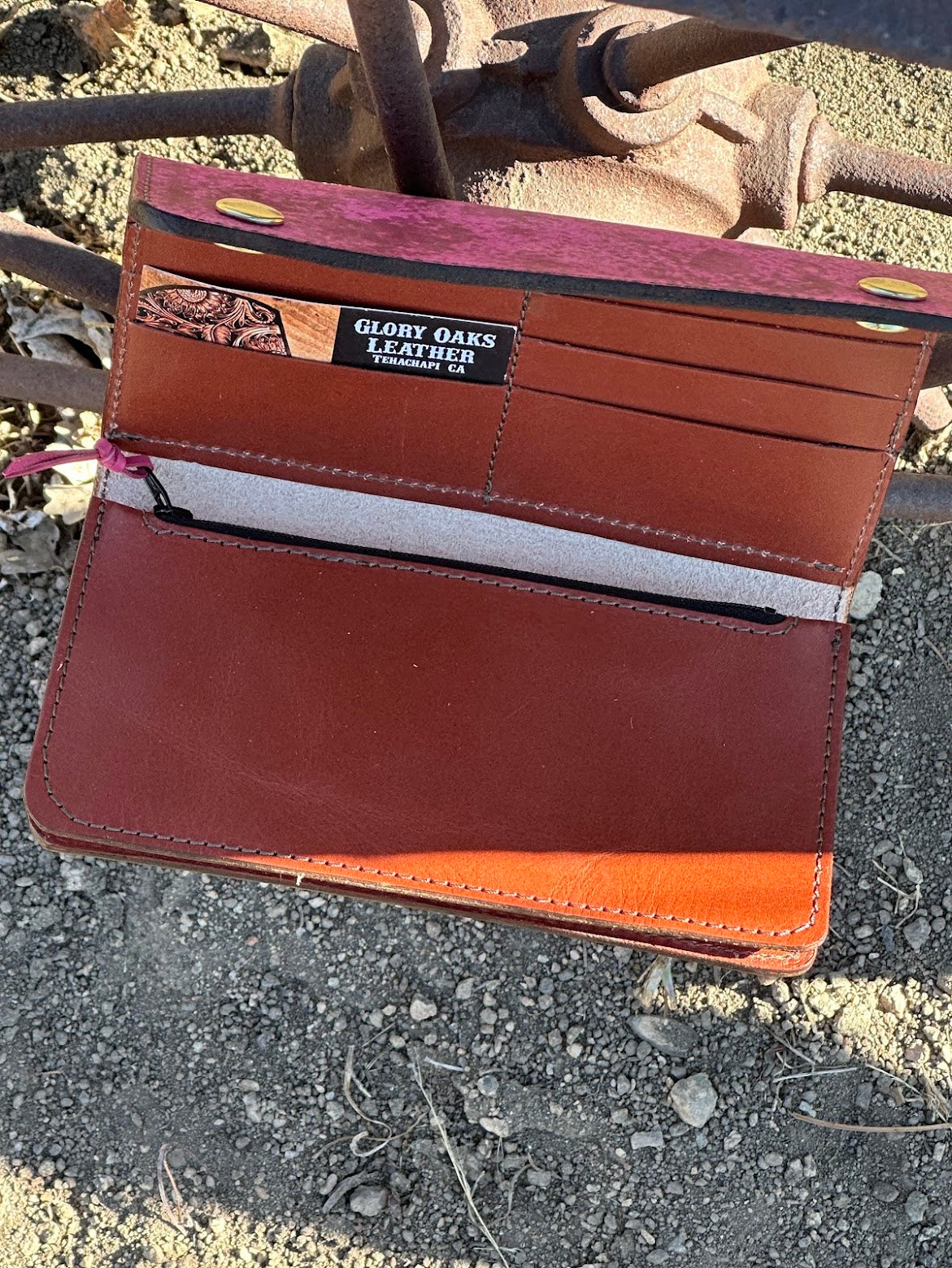 Ladies Pink Long Wallet