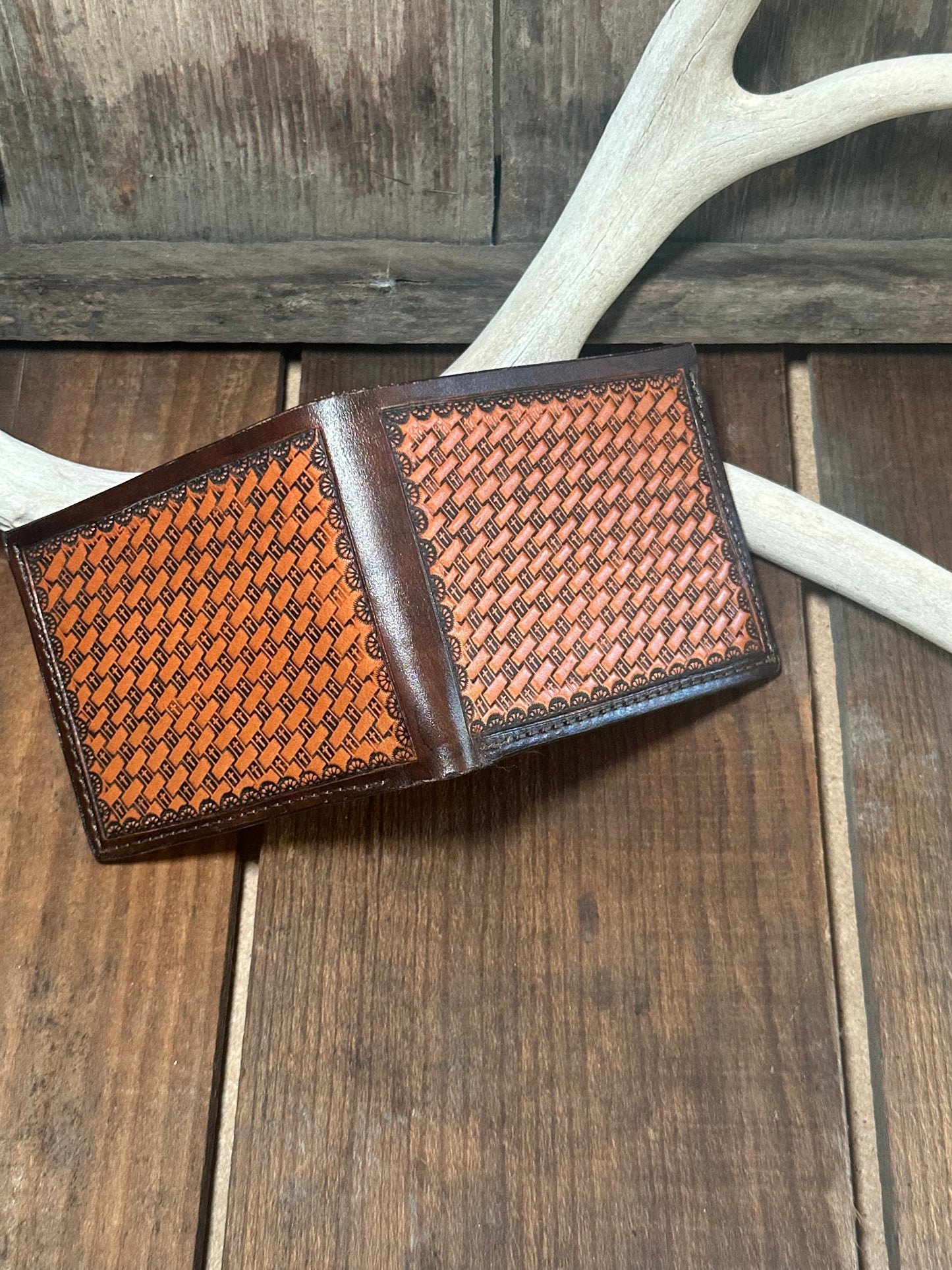 Billfold with Basketweave Crosses