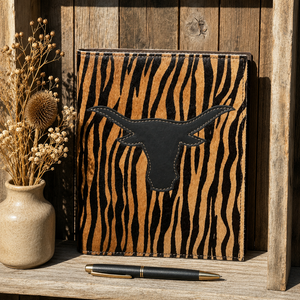 Cowhide with Steer Applique Journal/Notebook