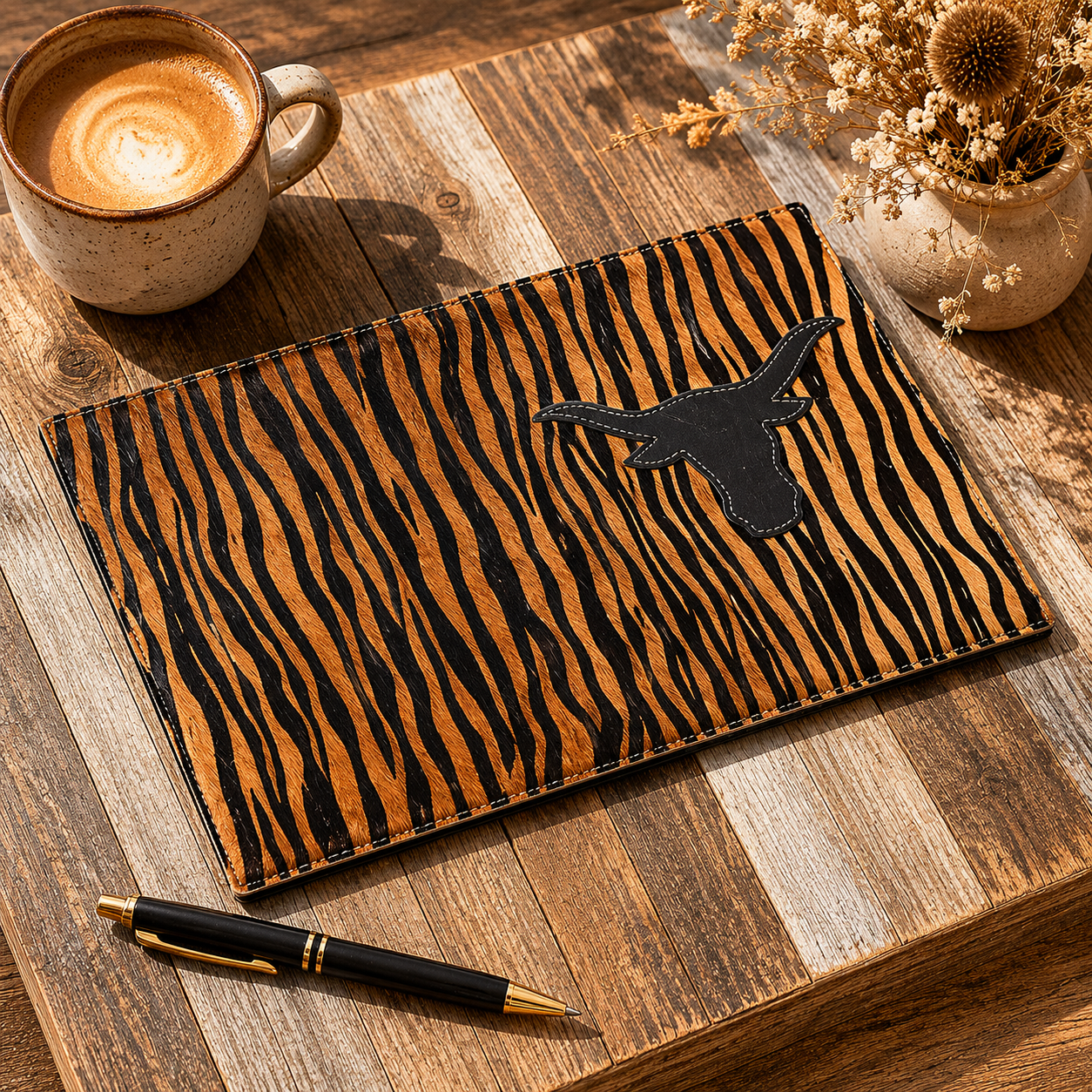 Cowhide with Steer Applique Journal/Notebook