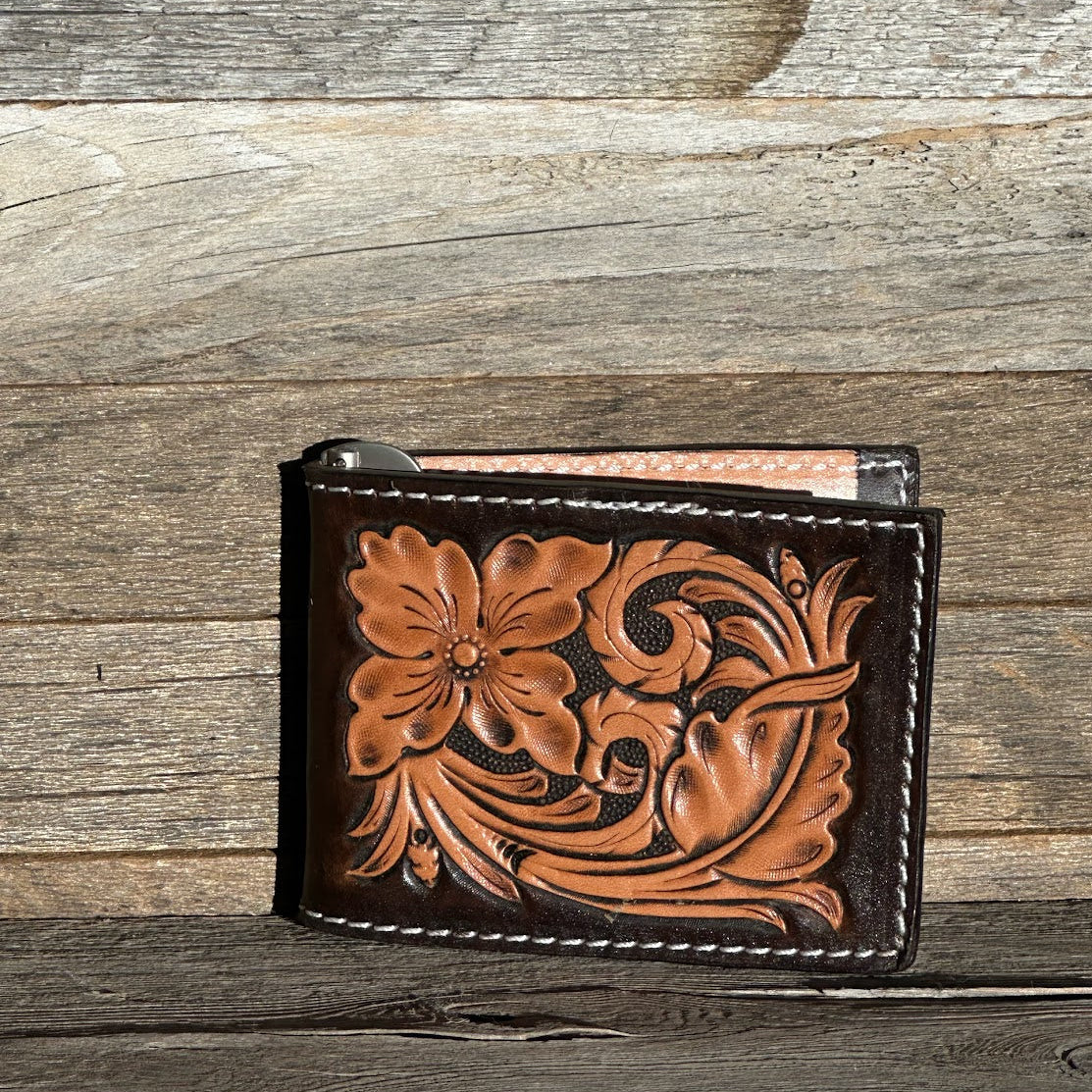 Floral Carved Money Clipper