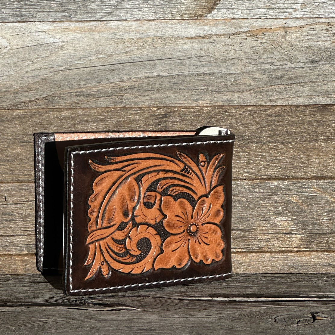 Floral Carved Money Clipper