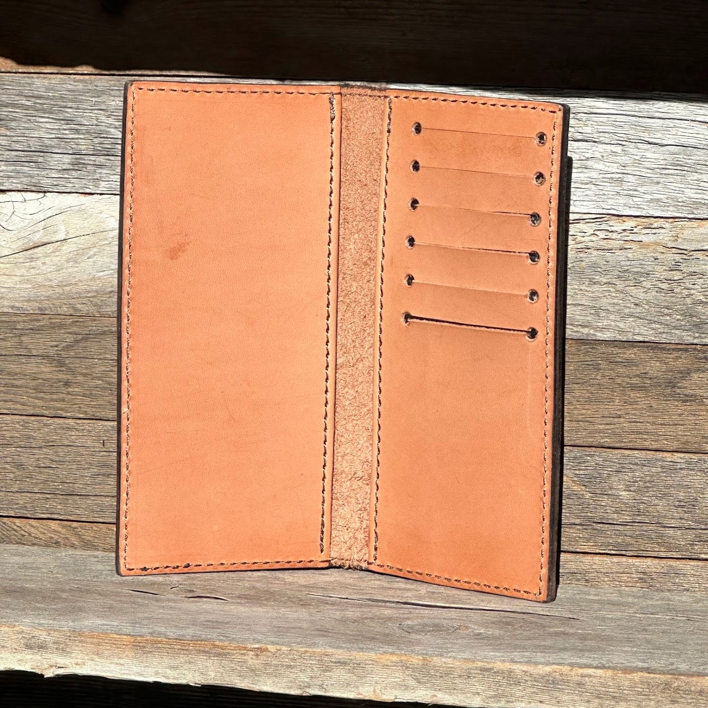 Floral Carved Checkbook and Wallet