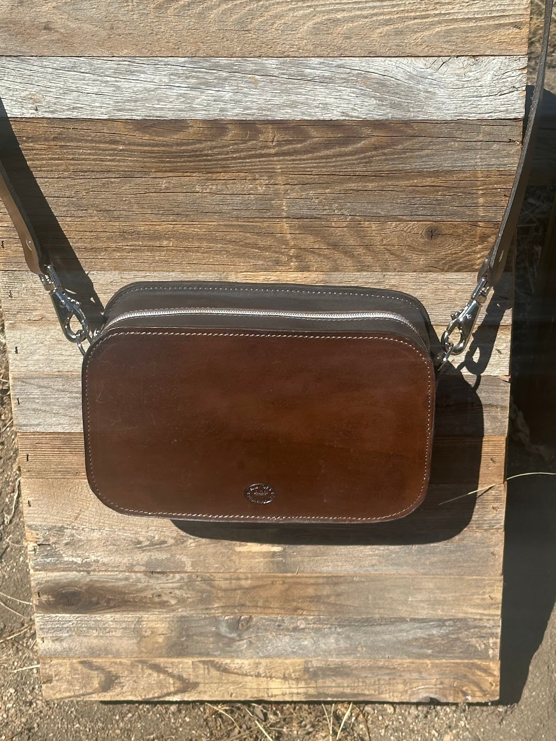 Floral and Basketweave Shoulder Bag