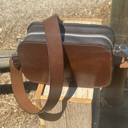 Floral and Basketweave Shoulder Bag