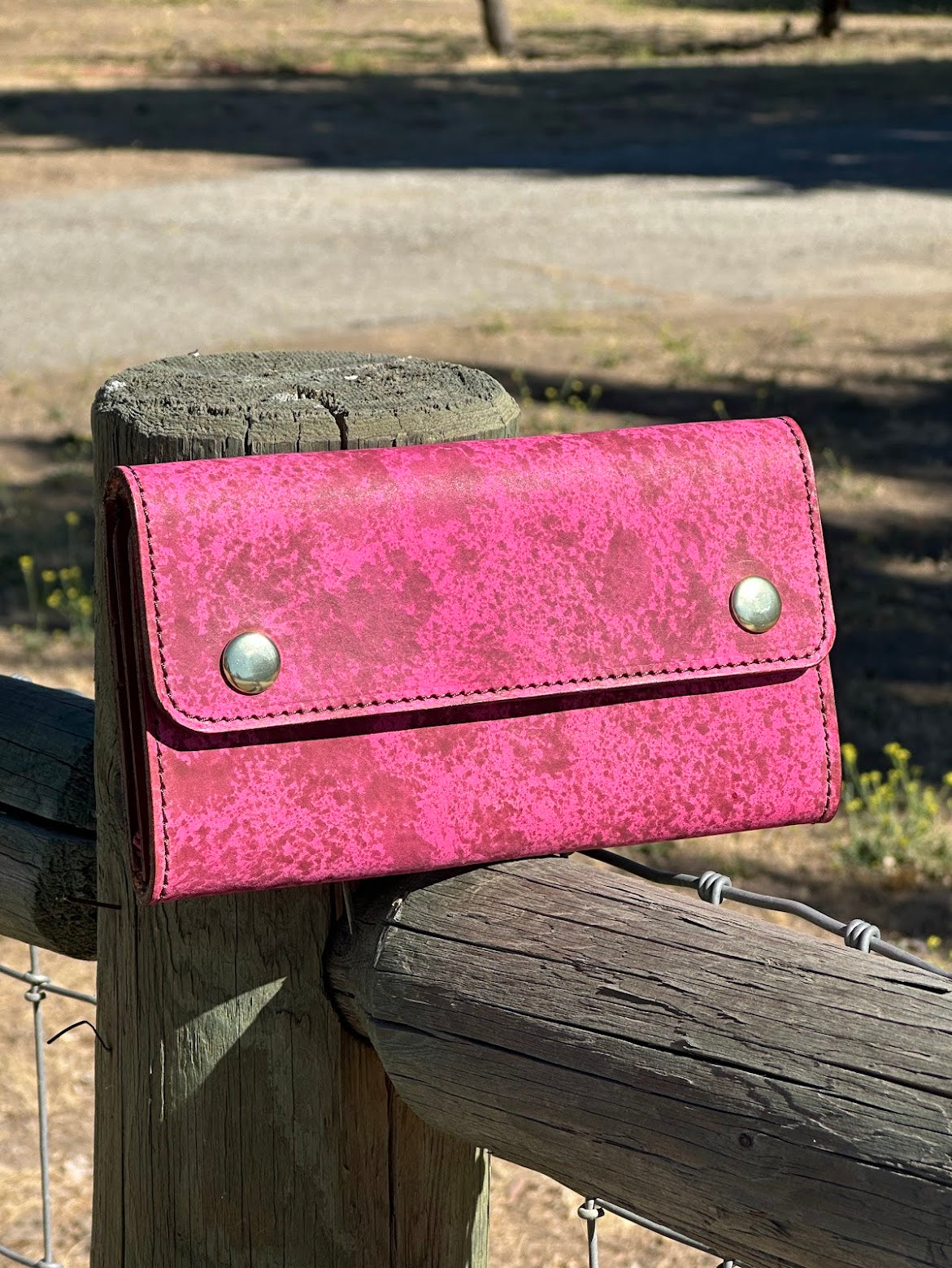 Ladies Pink Long Wallet