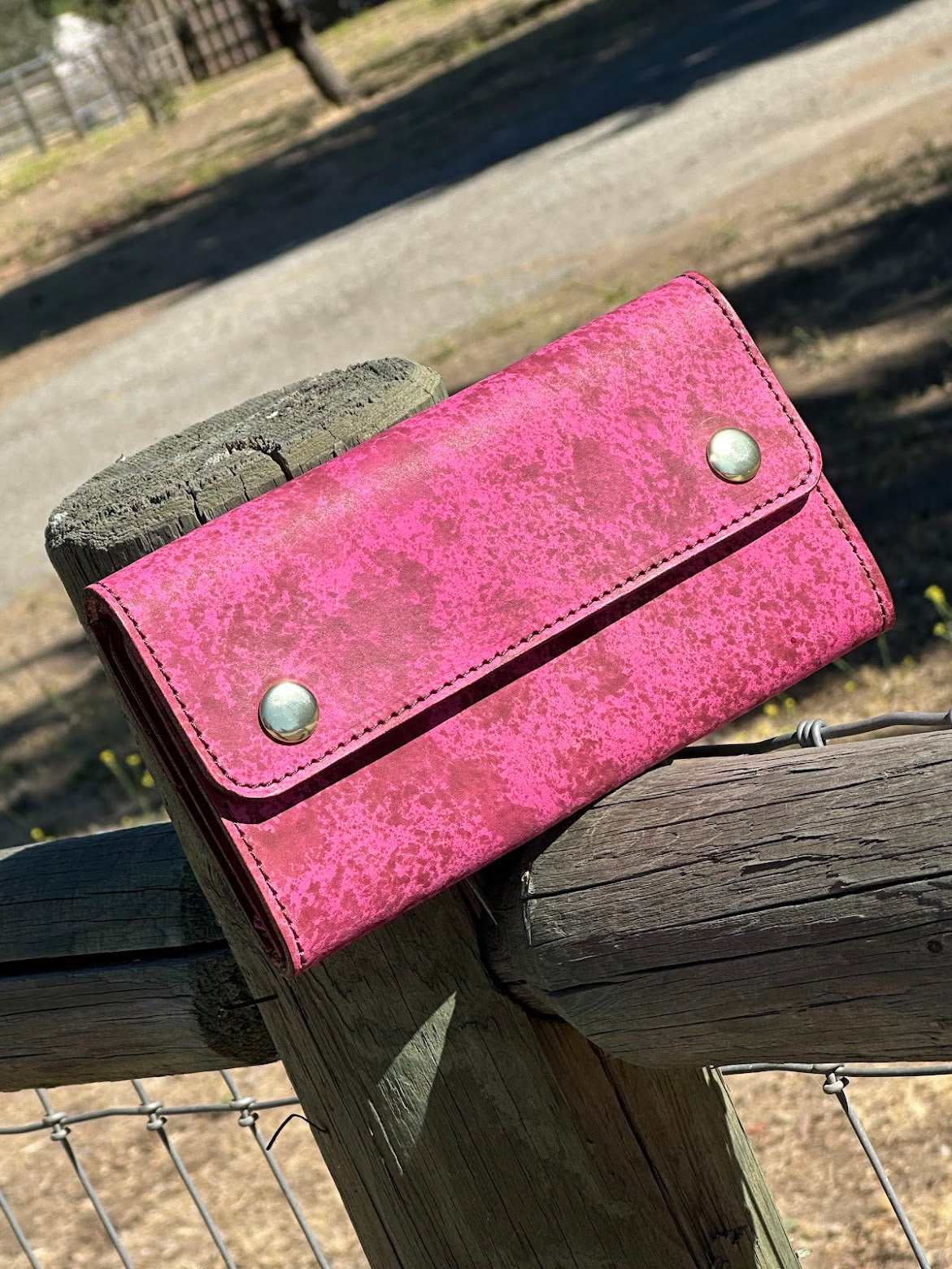 Ladies Pink Long Wallet