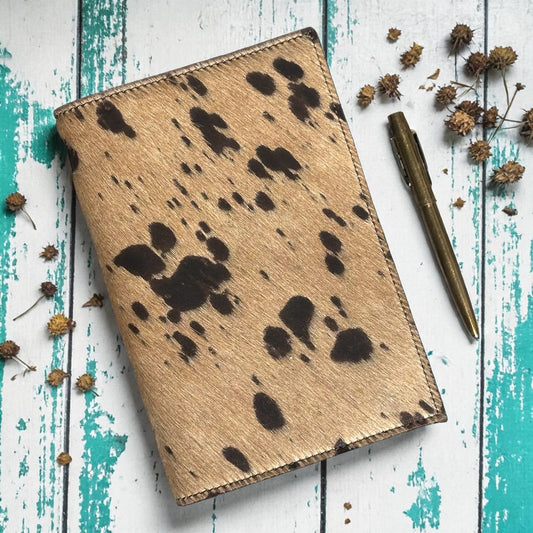 Acid Wash Cowhide Mini Padfolio
