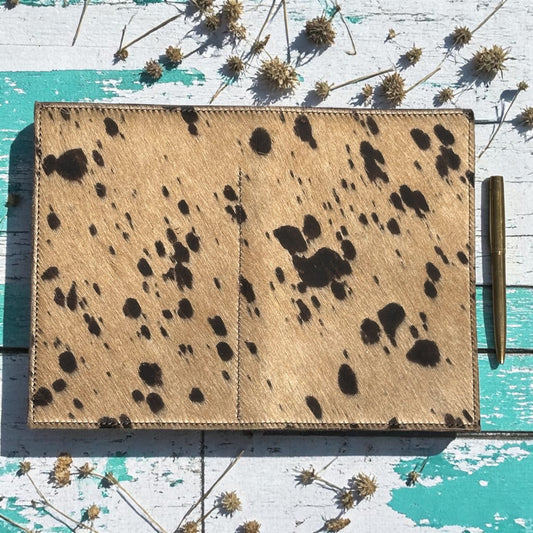 Acid Wash Cowhide Mini Padfolio