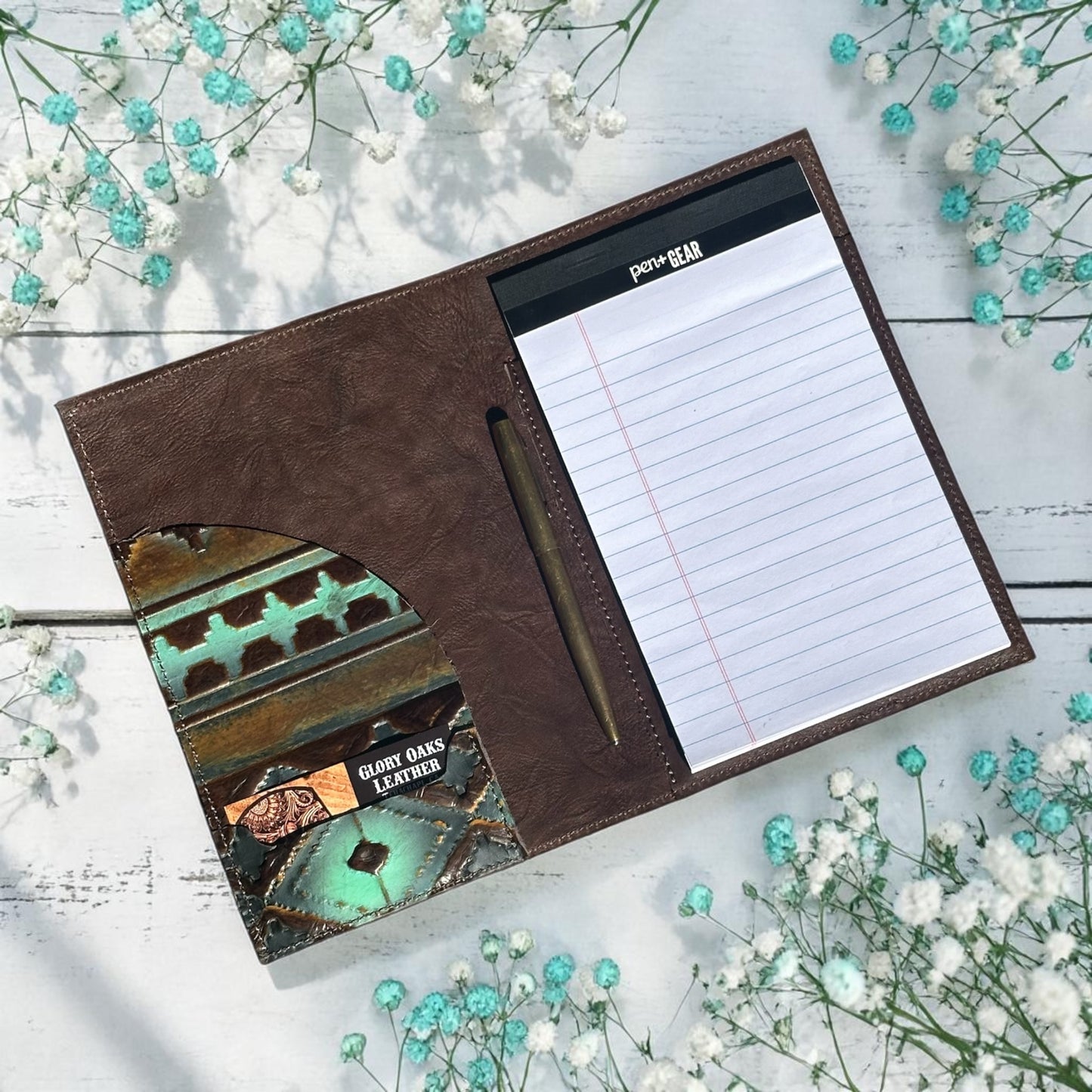 Chocolate Mint Navajo Mini Padfolio